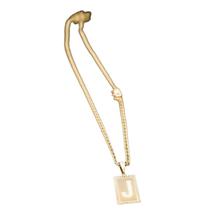 Colar Grumet 3mm pingente com a inicial de letra J Colar Grumet 3mm pingente com a inicial de letra J