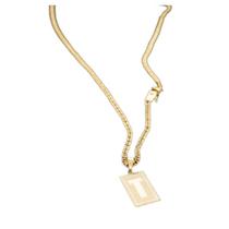 Colar Grumet Correntes com inicial da letra T