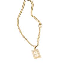 colar Grumet Duplo 3mm com Inicial S