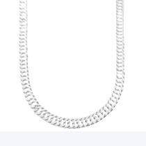Colar Grumet Feminina Grossa Dupla 7mm 45cm Banhada