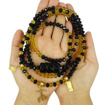 Colar Guia Cristais Exú do Ouro Proteção Espiritual