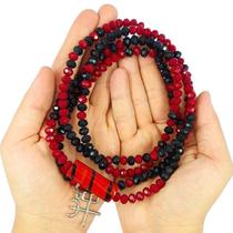 Colar Guia Cristais Guardiões Exú e Pomba Gira