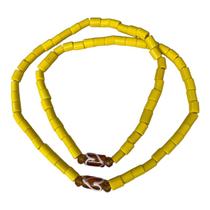 Colar Guia de Firmas 6 mm de Orixá Oxum Amarelo 40 cm