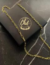 Colar Hades_Elos Dourados _Aço Inox Fem/Masc