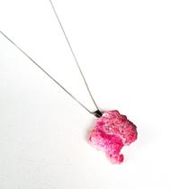 Colar Hadia - Drusa De Cristal Pink