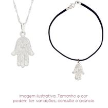 Colar Hamsá desenhada + Pulseira camurça - Sunshine