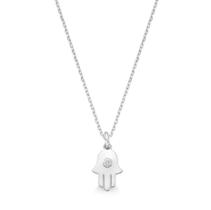 Colar hamsa essencial cravejado joia de prata luxo exclusivo moverich
