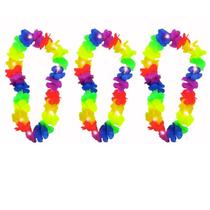 Colar Havaiano Led Luxo Baile do Havai Festas Kit 03 Un