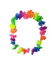 Colar Havaiano Neon Colorido 26Cm Colar Havaiano Neon Colorido 26Cm