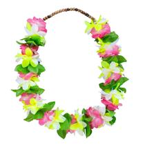 Colar Havaiano Tecido Flores Carnaval