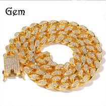 Colar Hip Hop Cute Miami Cuban Chain de 16 polegadas para homens Colar Hip Hop Cute Miami Cuban Chain de 16 polegadas para homens