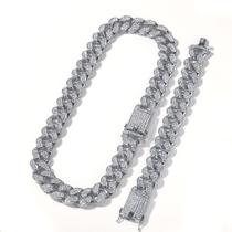 Colar Hip Hop Cute Miami Cuban Chain de 16 polegadas para homens Colar Hip Hop Cute Miami Cuban Chain de 16 polegadas para homens