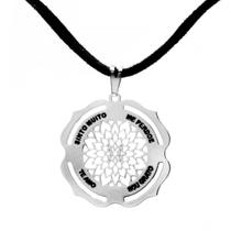 Colar Ho'oponopono Sinto Muito, Te amo, Me Perdoa e Sou Grato Cordão Sunshine Cristais