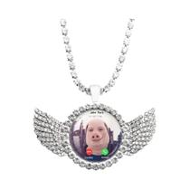 Colar Humorístico Pig Lover Moon Call Com Pingente De Asas De Anjo Para Homens E Mulheres