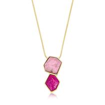 Colar hv2ay 50cm cuts rodocrosita feld. pink