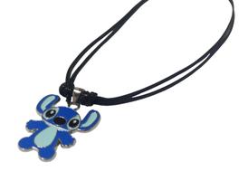 Colar Infantil Ajustável Stitch Azul Mini Ajuste 80cm