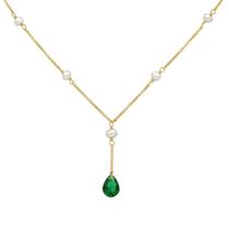 Colar infantil gota esmeralda banhado a ouro 18k Colar infantil gota esmeralda banhado a ouro 18k