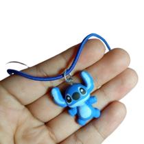 Colar Infantil Lilo Stitch Azul Ohana Disney Desenho Novo Colar Infantil Lilo Stitch Azul Ohana Disney Desenho Novo