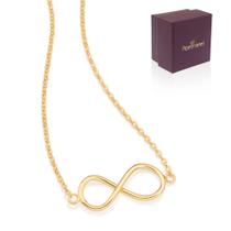 Colar Infinito Rommanel 532388 Cordão Feminino Banhado A Ouro 18k Colar Infinito Rommanel 532388 Cordão Feminino Banhado A Ouro 18k