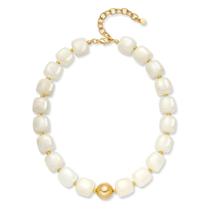 Colar INNERDIVA Chunky Beaded White Resin para mulheres