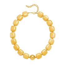 Colar INNERDIVA Chunky Beaded Yellow Resin para mulheres