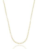 Colar Isabela Corrente Elos banhado em ouro 18k - 60 cm