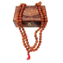 Colar Japa Mala 108 Contas Rudraksha + Caixinha Indiana 15 x10 Madeira - Loja da Índia Colar Japa Mala 108 Contas Rudraksha + Caixinha Indiana 15 x10 Madeira - Loja da Índia