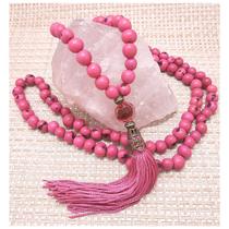 Colar Japamala 108 Contas Semente de Açai Pink Colar Japamala 108 Contas Semente de Açai Pink