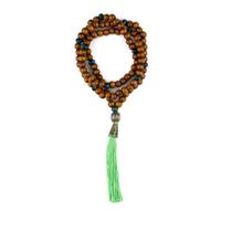 Colar Japamala Budista 108 Contas Madeira Verde