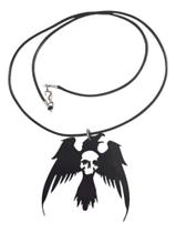 Colar Joia Corvo Gotico Com Caveira Vazada By Relikariu