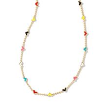 Colar Kendra Scott Haven Coração Dourado Multi Mix