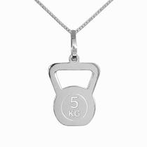 Colar Kettlebell Coleção Esportes Prata 925 Colar Kettlebell Coleção Esportes Prata 925