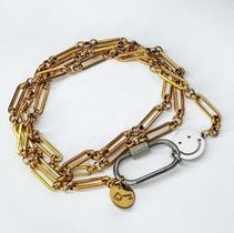 Colar Key Design Scott em Aço Inoxidável banhado a ouro 18k