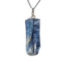 Colar Lâmina Cianita Azul Pedra Natural Pino Prata 950 Colar Lâmina Cianita Azul Pedra Natural Pino Prata 950
