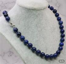 Colar Lapis Lazuli Natural 8mm com 90cm Colar Lapis Lazuli Natural 8mm com 90cm