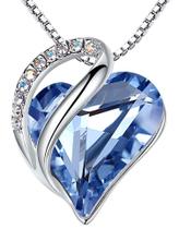 Colar Leafael Infinity Love Heart com cristal Birthstone Colar Leafael Infinity Love Heart com cristal Birthstone