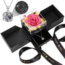 Colar Lebana Preserved Rosa com pingente de coração