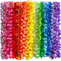 Colar Leis Myamy Luau Party Hawaiian 100 flores tropicais Colar Leis Myamy Luau Party Hawaiian 100 flores tropicais