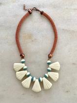 colar leques cobre