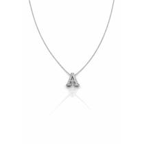 Colar Letra A Cravejado Zirconia Feminino Banhado a Prata 925 Colar Letra A Cravejado Zirconia Feminino Banhado a Prata 925