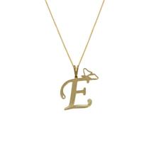 Colar Letra Inicial Borboleta Semi Joia Banhado Ouro 18k Colar Letra Inicial Borboleta Semi Joia Banhado Ouro 18k