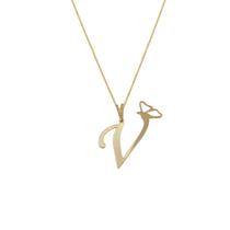 Colar Letra Inicial Borboleta Semi Joia Banhado Ouro 18k Colar Letra Inicial Borboleta Semi Joia Banhado Ouro 18k
