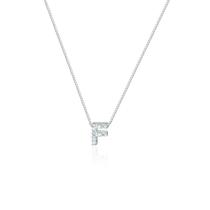 Colar Letra Inicial Cravejado com microzircônias Prata 925 Fabro Saints