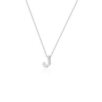 Colar Letra Inicial Cravejado com microzircônias Prata 925 Fabro Saints Colar Letra Inicial Cravejado com microzircônias Prata 925 Fabro Saints