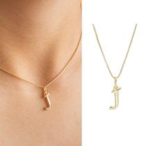 Colar Letra Inicial Lisa Semi Joia Banhado Ouro 18k Presente Perfeito Aniversario Mae Mulher Namorada