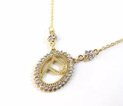 Colar Letra Inicial P Folheado a Ouro 18k Colar Letra Inicial P Folheado a Ouro 18k