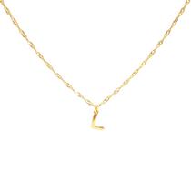 Colar Letra Pequena L Banhado a Ouro Colar Letra Pequena L Banhado a Ouro