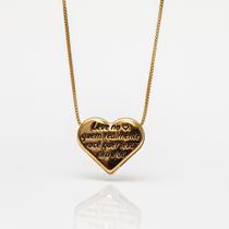 Colar leve no coração e pra vida banhado a ouro18k