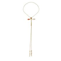 Colar libelula laranja dourado Colar libelula laranja dourado