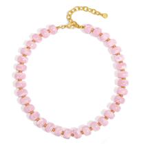 Colar LILIE&WHITE com Contas Grossas de Resina Rosa Colar LILIE&WHITE com Contas Grossas de Resina Rosa